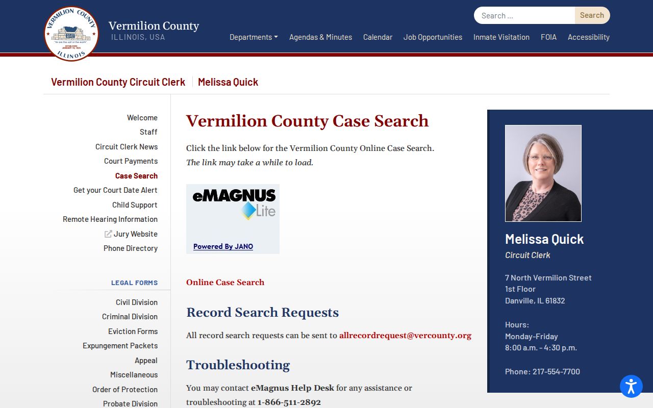 Vermilion County criminal court case search gateway